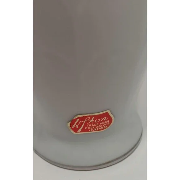 Vintage 1984 Lefton 25th Anniversary Vase Japan – Silver Trim Porcelain - Picture 4 of 5